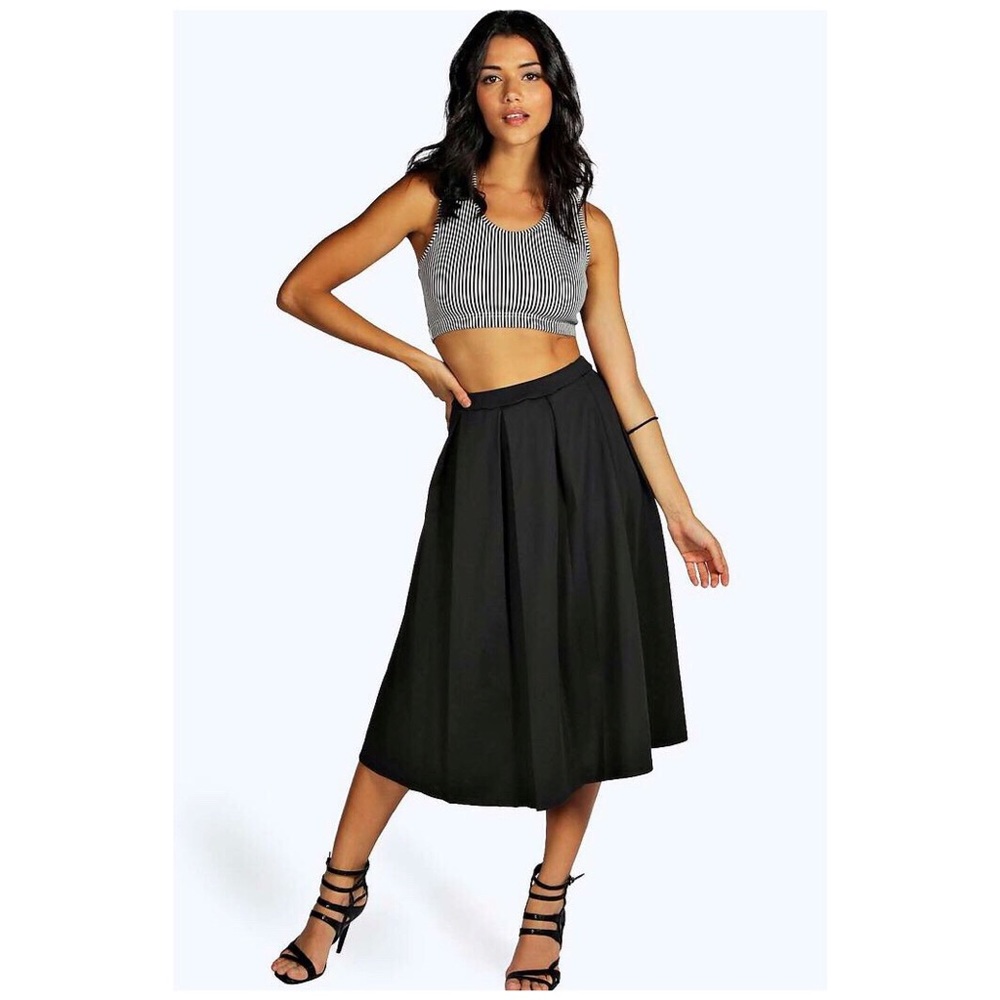 Pleated Midi Skirt
